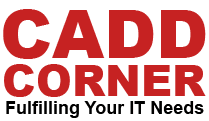 CaddCorner logo in Login page for big screen